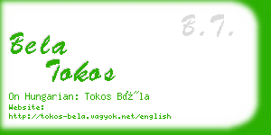 bela tokos business card